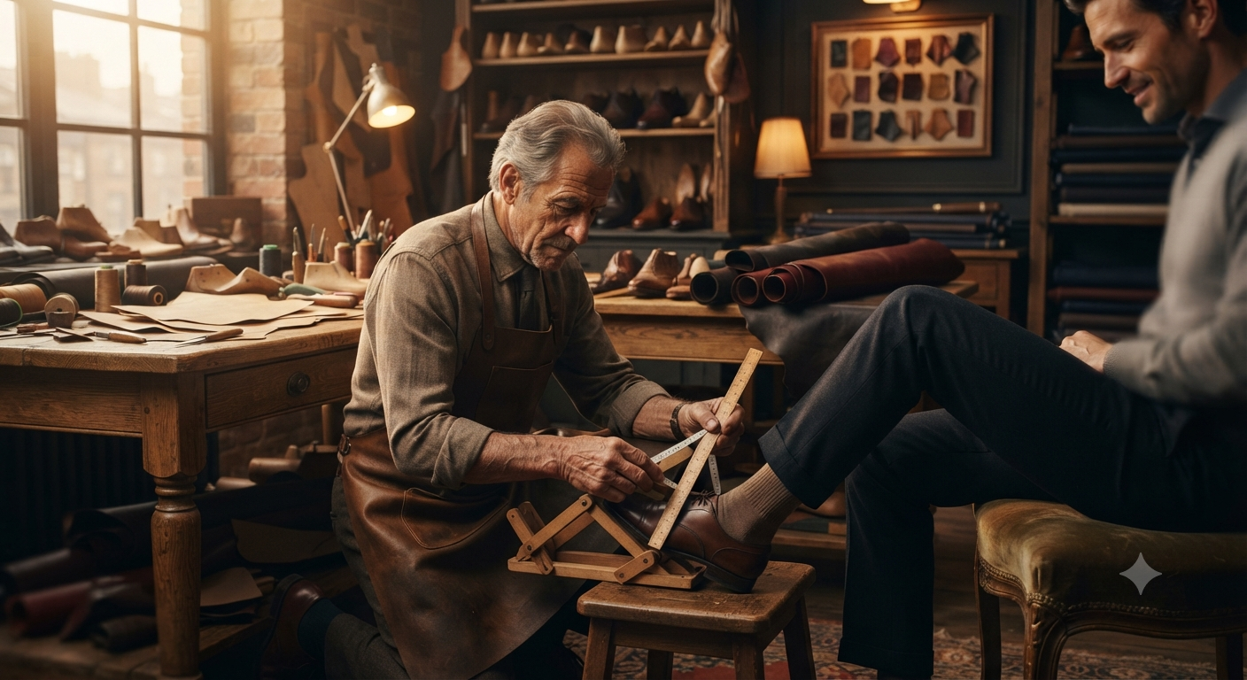 Bespoke shoe making process